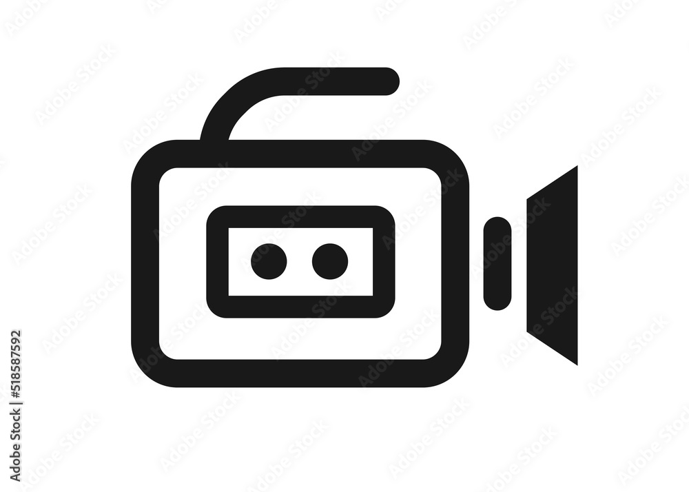 Camera icon line stlyle isolated on white background. 10 eps Camera icon line stlyle isolated on white background. 10 eps