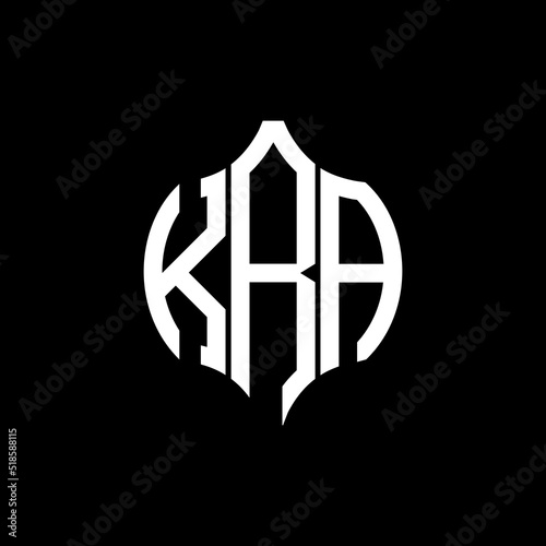 KRA letter logo. KRA best black background vector image. KRA Monogram logo design for entrepreneur and business.
