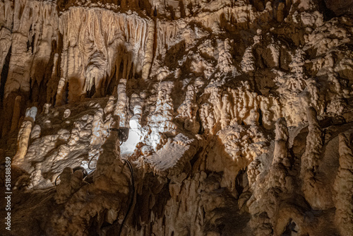 The historic Caves of Diros, a vast caves structure located near Pyrgos Dirou, Laconia, Mani peninsula, Peloponnese, Greece © MoVia1