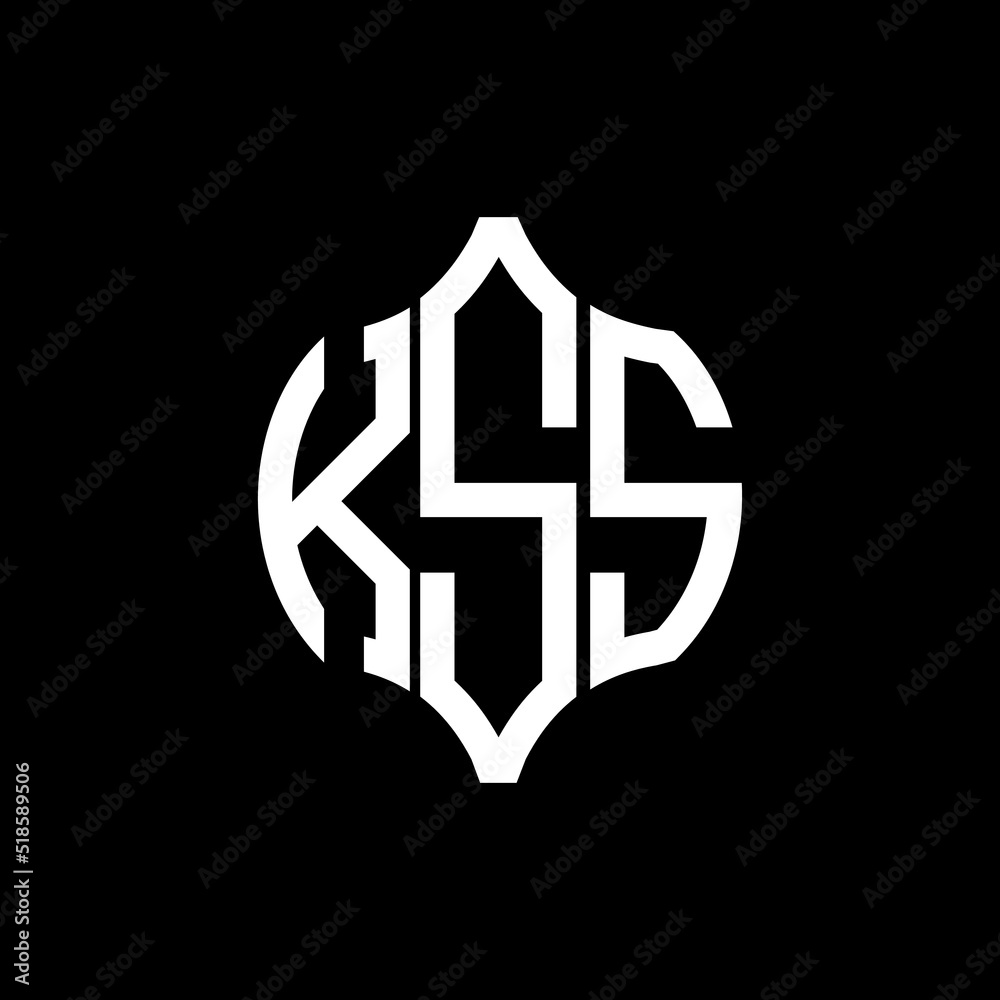 KSS letter logo. KSS best black background vector image. KSS Monogram ...