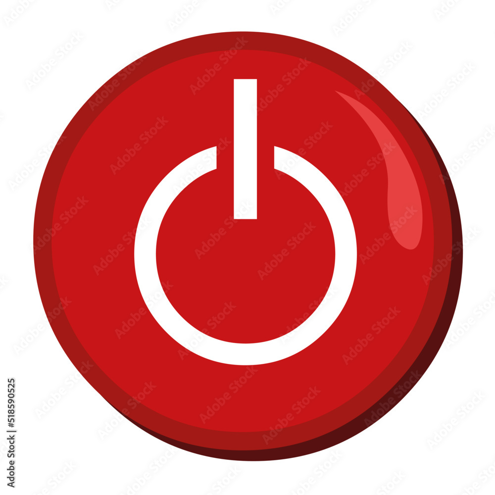 Vector illustration of a circular off button Vector illustration of a circular off button