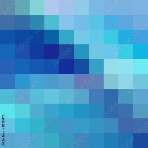abstract blue color mosaic pattern design background