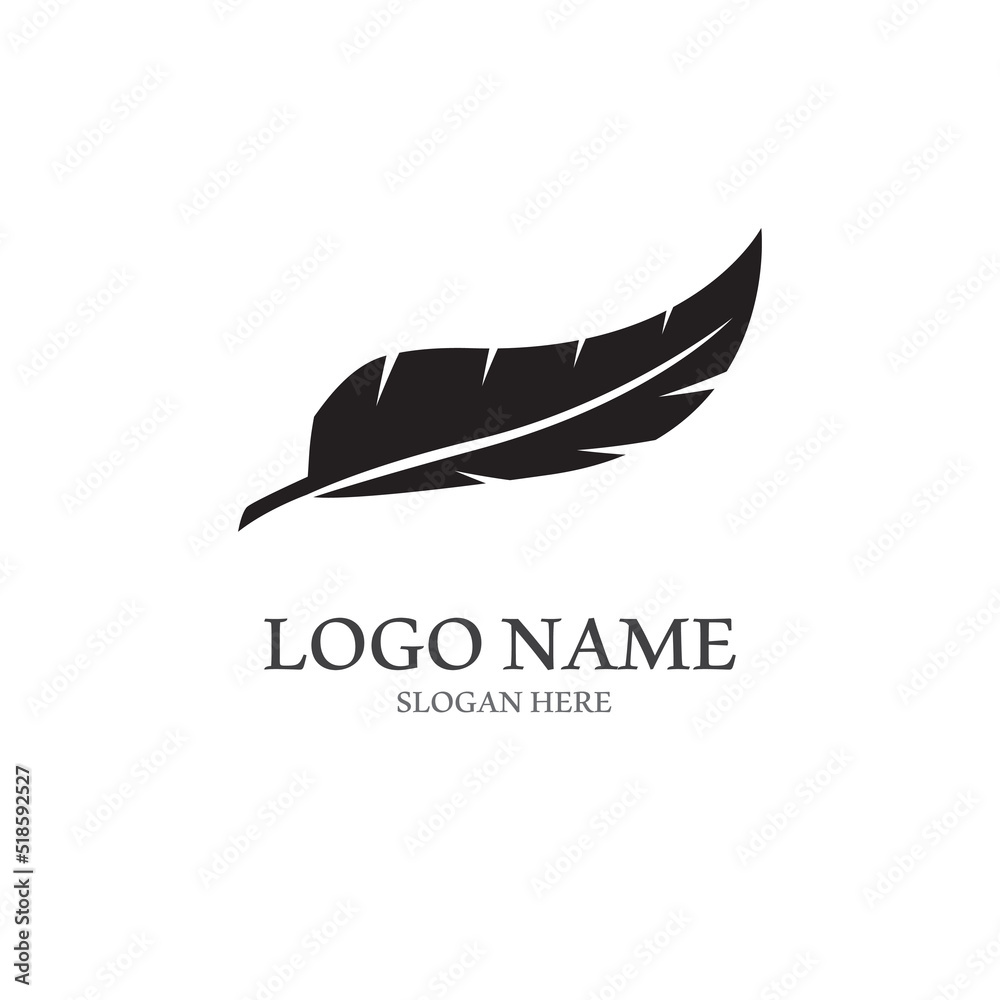 feather logo with vector style template feather logo with vector style template