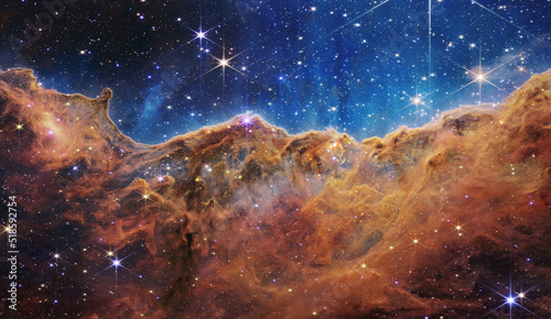Print op canvas James Webb Space Telescope reveals emerging stellar nurseries and individual sta