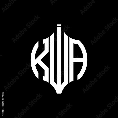 KWA letter logo. KWA best black background vector image. KWA Monogram logo design for entrepreneur and business.
