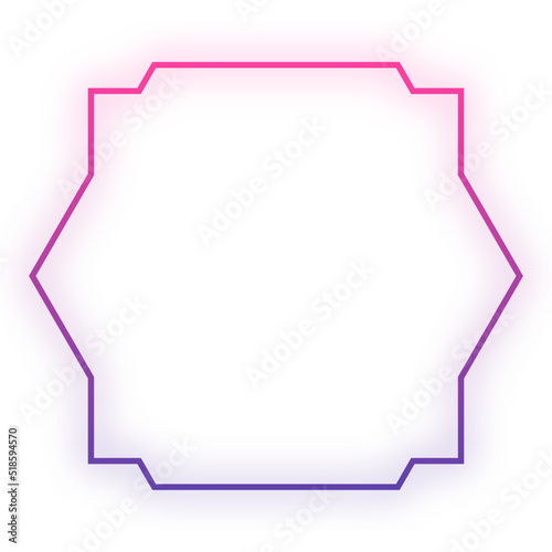 glow geometric frame
