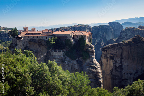 The Monastery of Varlaam located on the rocks of Meteora in Greece