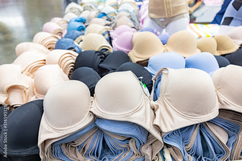 Many different beautiful women's underwear. Heap of Many
