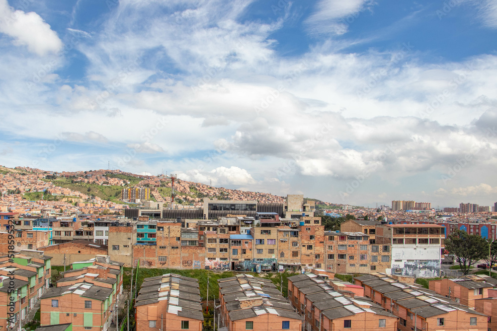 view from the top of the mountain, colorful houses, Ciudad Bolivar, Bogotá Colombia view from the top of the mountain, colorful houses, Ciudad Bolivar, Bogotá Colombia