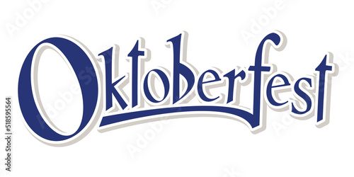 Oktoberfest handwritten lettering. Beer Festival vector banner. Design template celebration.