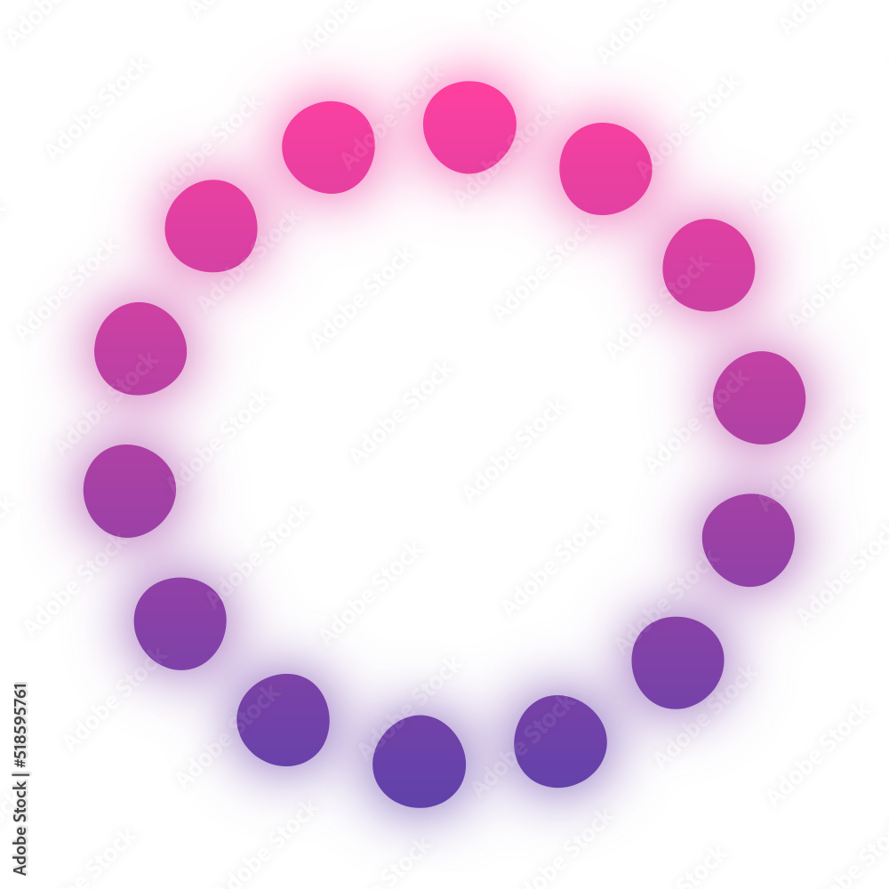 glow gradient dotted circle
