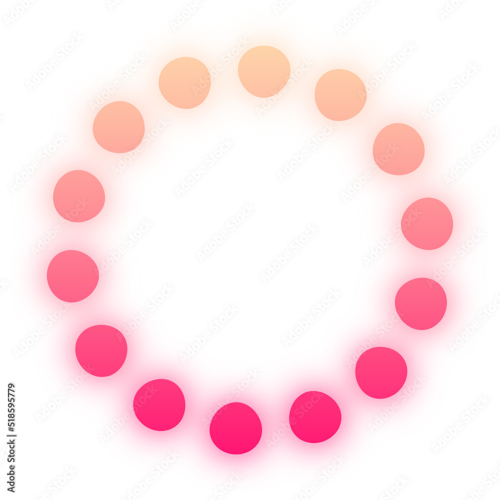 glow gradient dotted circle
