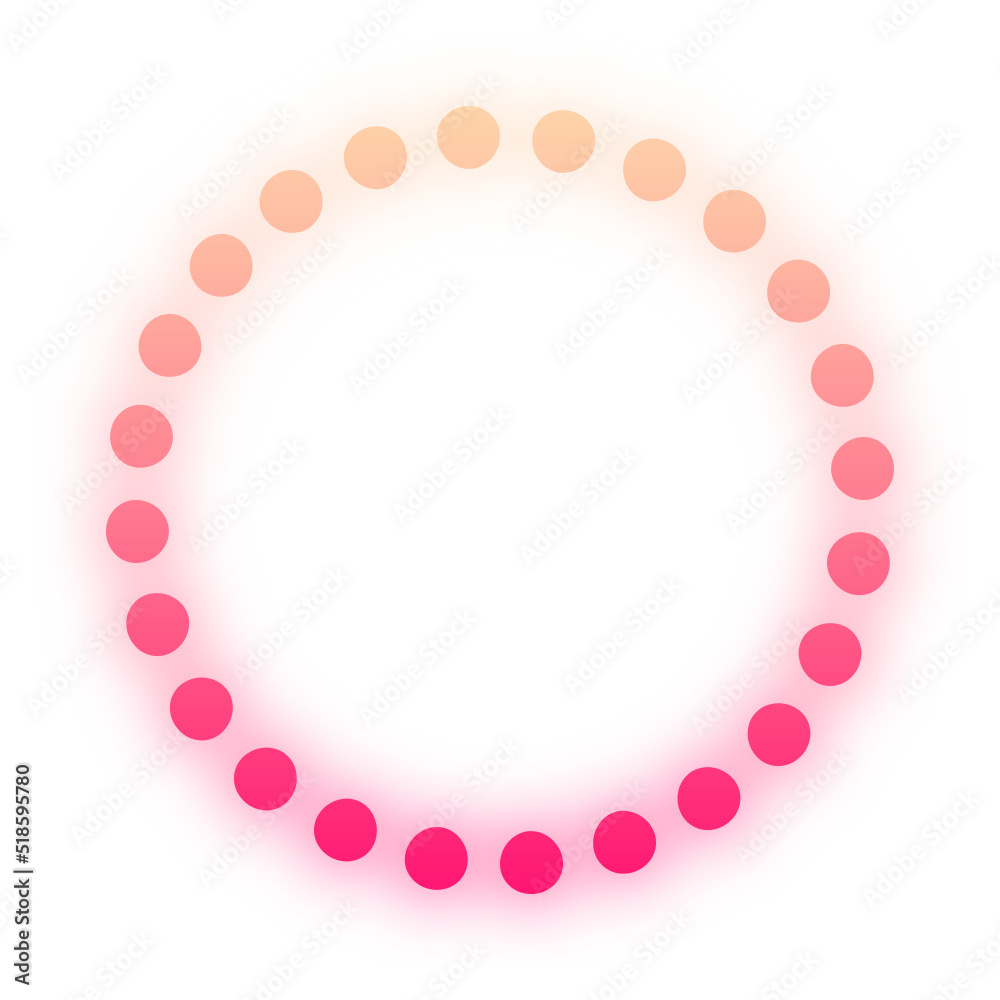 Obraz premium glow gradient dotted circle 