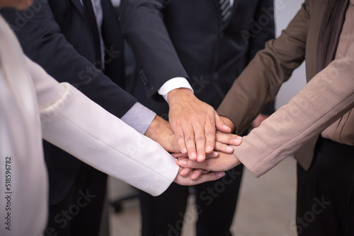 Business People Teamwork Join Hands Support Together Concept