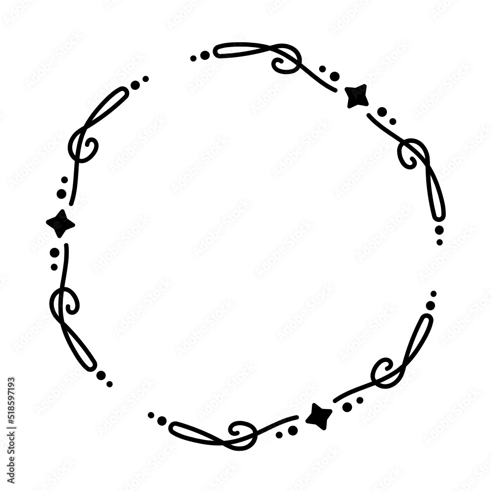 abstract star circle frame
