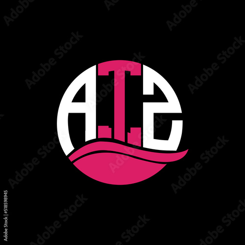 ATZ logo monogram isolated on circle element design template, ATZ letter logo design on black background. ATZ creative initials letter logo concept. ATZ letter design.
 photo
