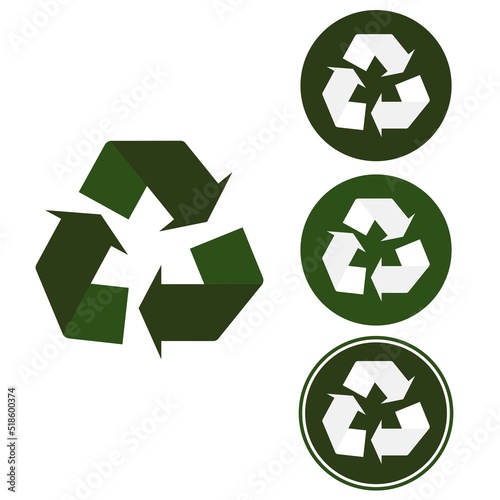 Garbage collection on a white background. Vector.