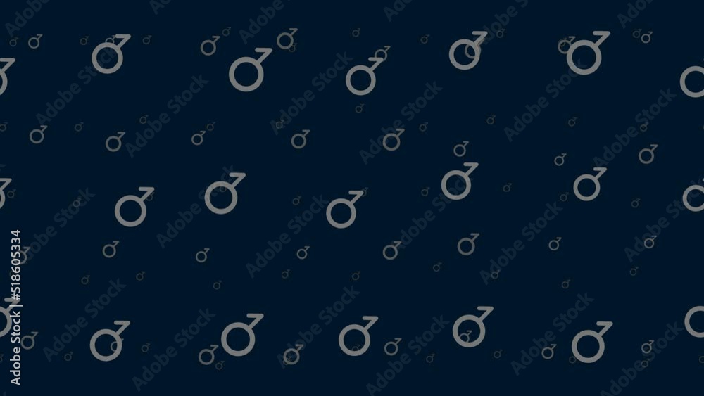 Demiboy symbols float horizontally from left to right. Parallax fly effect. Floating symbols are located randomly. Seamless looped 4k animation on dark blue background Demiboy symbols float horizontally from left to right. Parallax fly effect. Floating symbols are located randomly. Seamless looped 4k animation on dark blue background