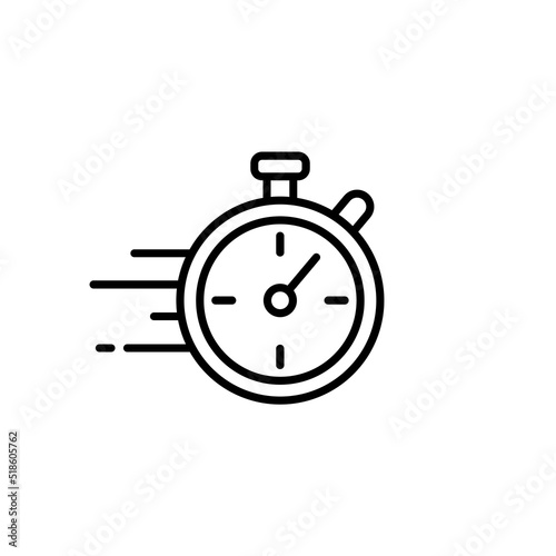 stopwatch icon flat style trendy stylist simple