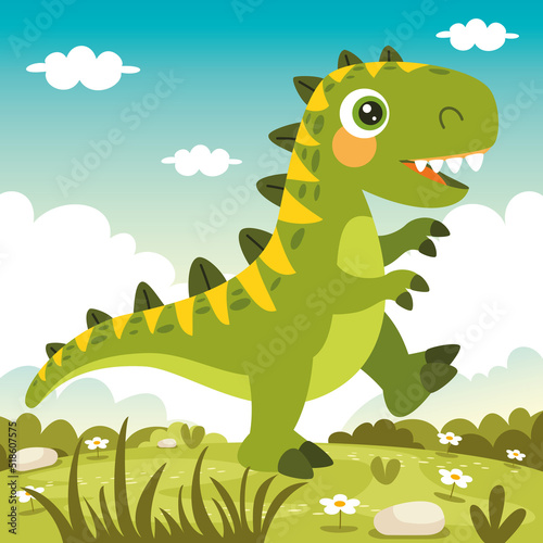 Cartoon Drawing Of A Dinosaur