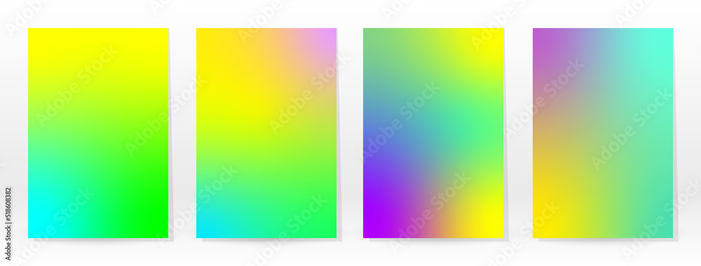 Minimal Poster. Pastel Soft. Rainbow Gradient Set.