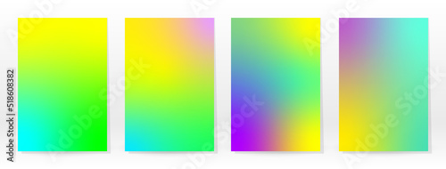 Minimal Poster. Pastel Soft. Rainbow Gradient Set.