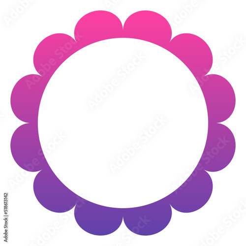 gradient round frame 