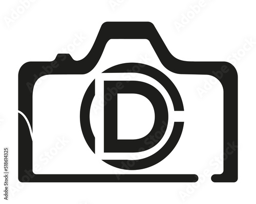 D camera logo design logo icon vector template. photo
