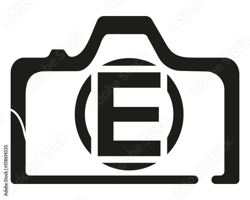 E camera logo design logo icon vector template.