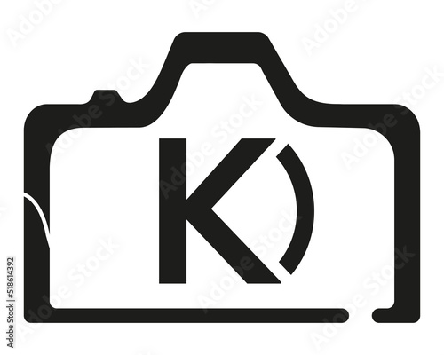 K camera logo design logo icon vector template.