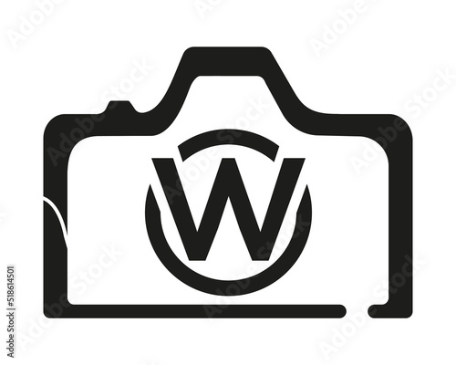 W camera logo design logo icon vector template.