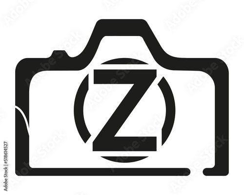 Z camera logo design logo icon vector template. photo