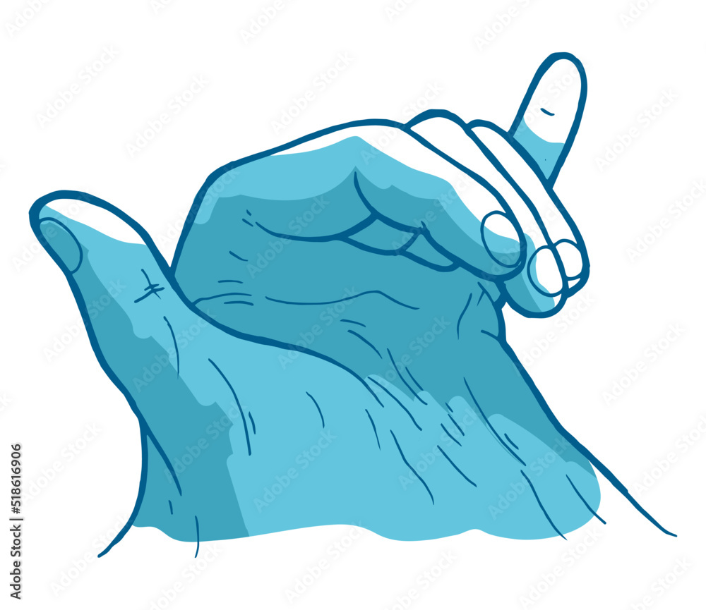 Vecteur Stock Shaka shaped wave. Wave in a shape of a hand showing shaka  sign gesture. Surfing illustration. | Adobe Stock