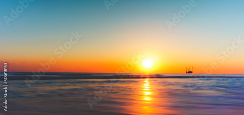 sunset over the sea © Bartomiej