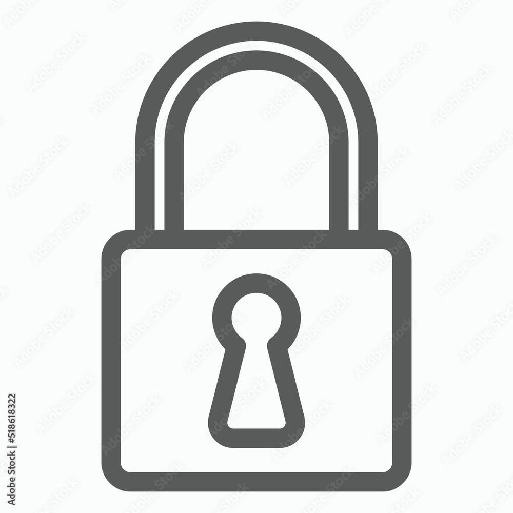 padlock icon, lock vector, key illustration padlock icon, lock vector, key illustration