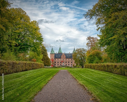 Scenic shot of the Trolleholm Castle in Eslov, Scania, Sweden photo