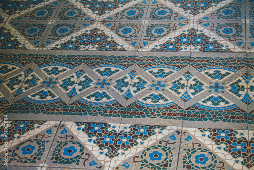 old tile mosaic flooring