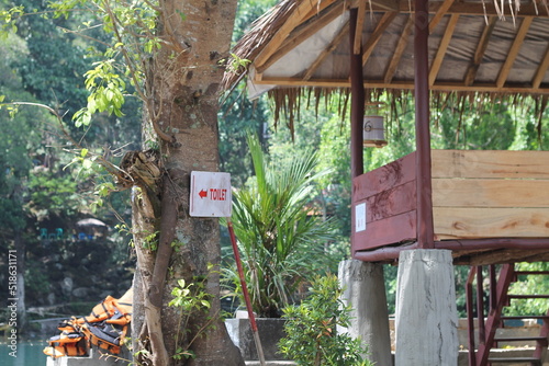 a stilt house for shelter, a traditional Sundanese traditional house on the island of Java, Indonesia photo