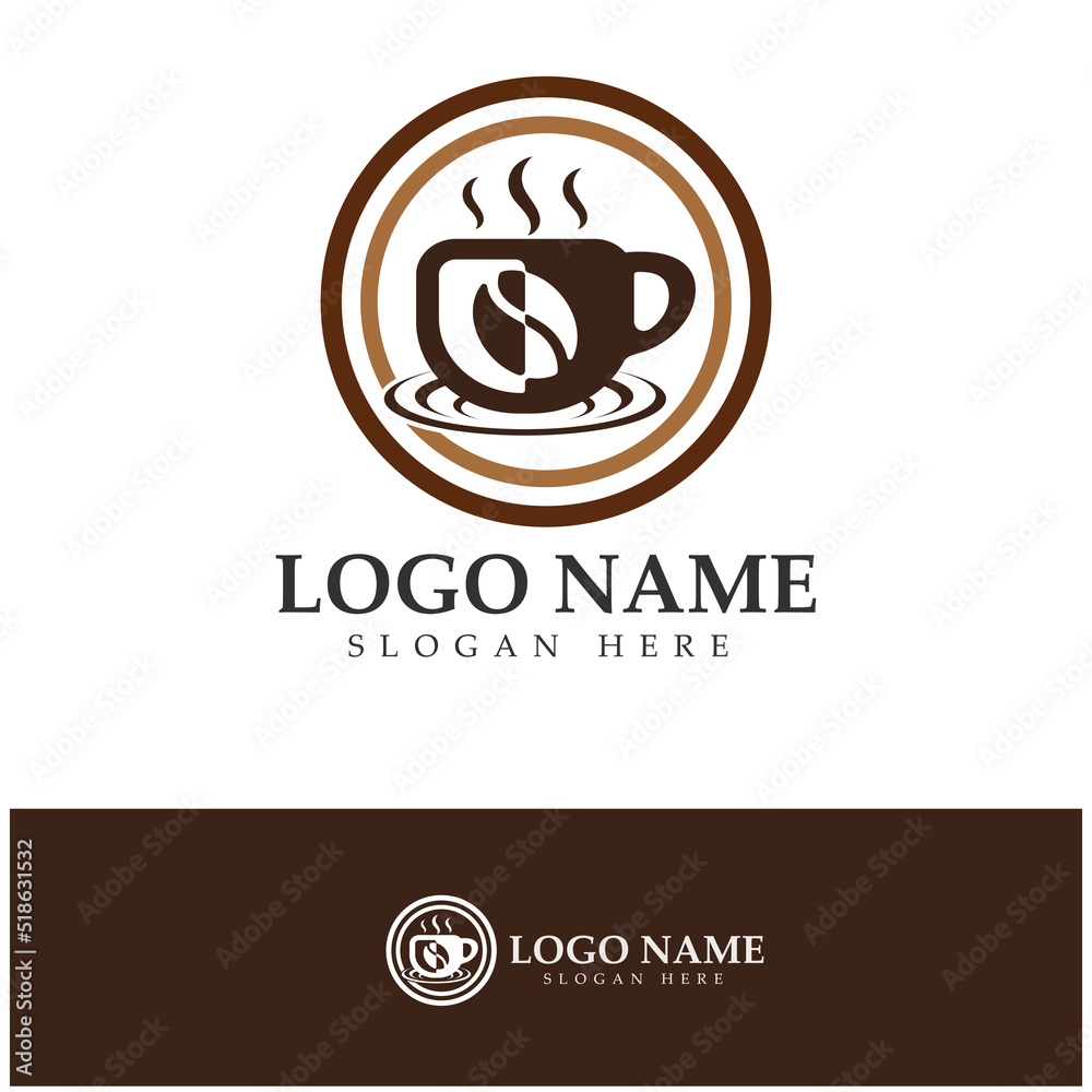 Coffee cup Logo Template vector icon illustration design Coffee cup Logo Template vector icon illustration design