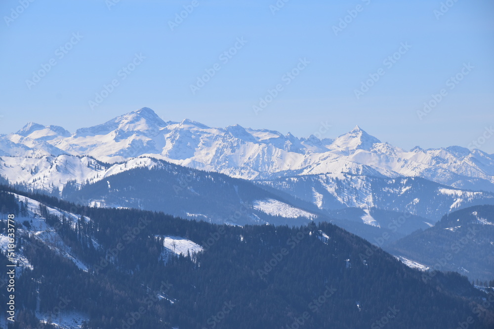 Hochwildstelle und Höchstein, Schladminger Tauern, Steiermark, Blick von der Hohen Trett