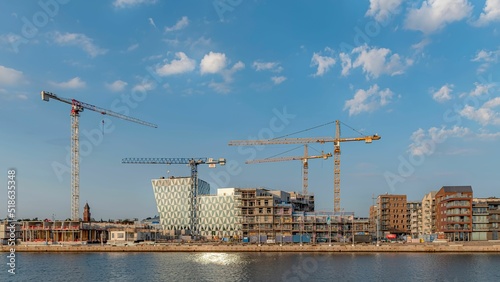 New Oceanhamnen project under construction at Helsingborgs Docks in Sweden photo