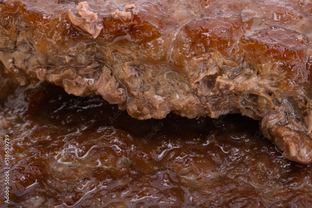 Fototapeta premium texture of hamburger patties close-up