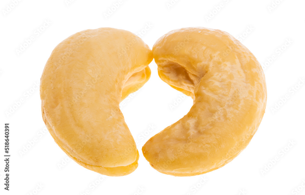 cashew nuts, almonds isolated