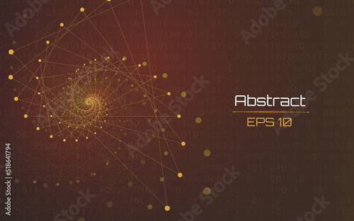 Futuristic abstract background. Server, internet, speed. Futuristic tunnel HUD. Motion graphics for an abstract data center . wireframe ,dark background and Dotted texture template.