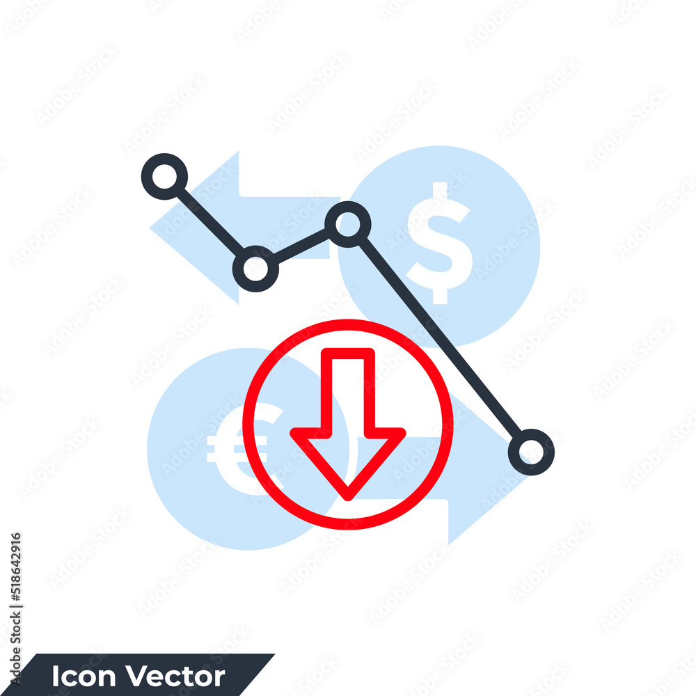 decrease icon logo vector illustration. interest rate finance symbol template for graphic and web design collection decrease icon logo vector illustration. interest rate finance symbol template for graphic and web design collection