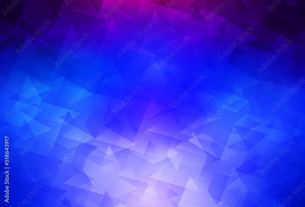 Dark Pink, Blue vector template with rhombus.