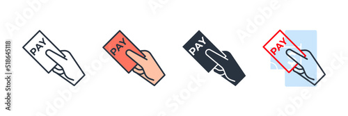 payment icon logo vector illustration. Credit card payment symbol template for graphic and web design collection