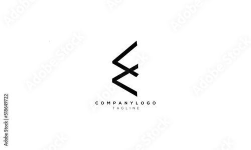 EX XE Abstract initial monogram letter alphabet logo design