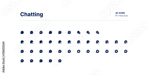 Chatting UI Icons Pack Filled Style