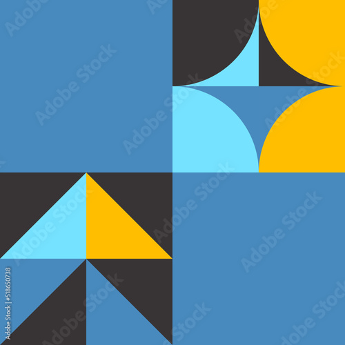 Abstract blue art pattern geometric background of geometrical minimalist